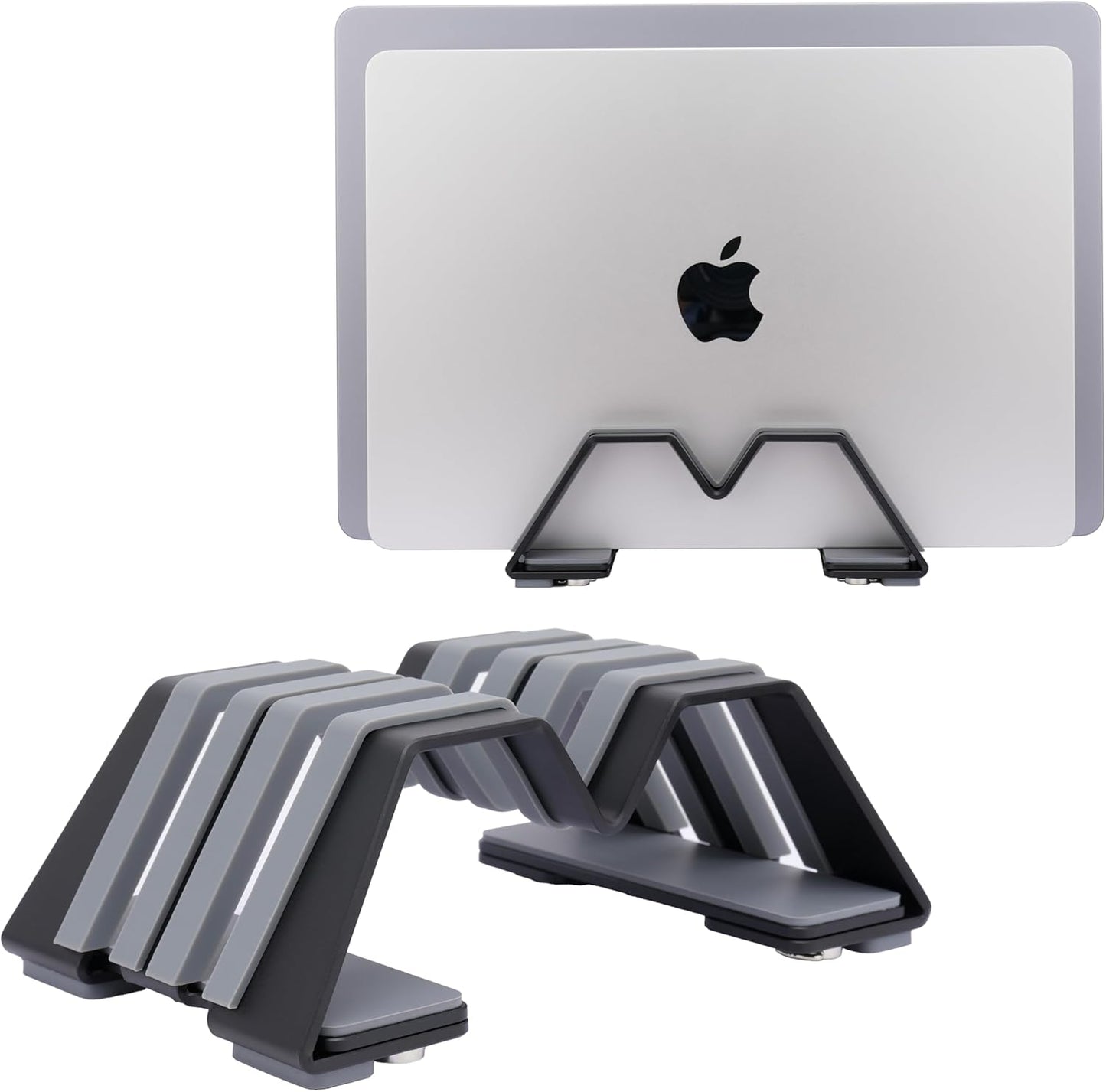 Adjustable Vertical Laptop Stand - Aluminum, Universal Fit for All Laptops (10-30mm Thickness) - Fashion Design, Adjustable Width, Anti-Slip & Scratch-Resistant, Patented Design