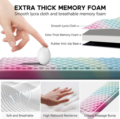 JIKIOU L-Shaped Desk Elbow Pad for Desk, Memory Foam Elbow Support Padding with Non-Slip, 2 Pack Ergonomic Desk Edge Cushion, Wrist Comfort Support for Office Home Black