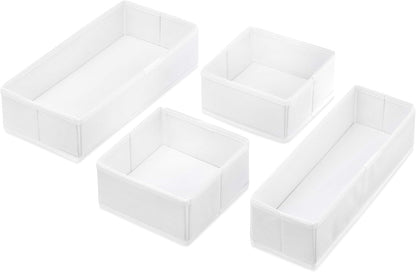 Whitmor 6283-9871 Set of 4-Crosshatch Gray Drawer Organizer