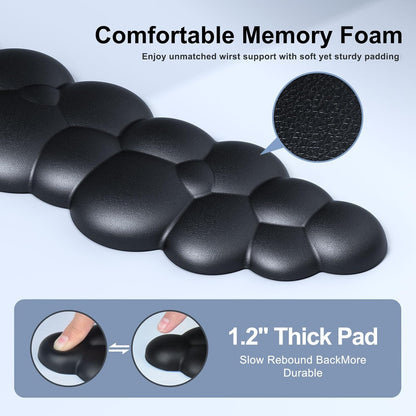 MOKURU Cloud Mouse Pad with Wrist Rest, Cloud Keyboard Wrist Rest, Mouse Pad Wrist Support, Ergonomic Keyboard Mouse Wrist Support White
