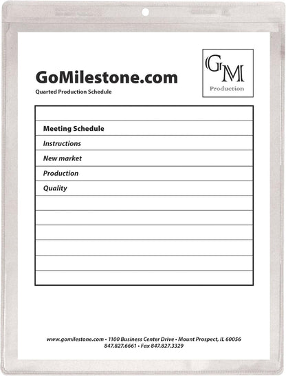 C-Line Vinyl Shop Ticket Holders, Both Sides Clear, 8.5 x 11 Inches, 50 per Box (80911)