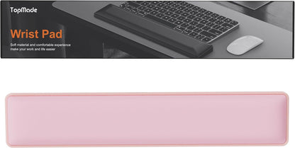 TopMade Upgraded Wider Wrist Rest Set, Soft Memory Foam Keyboard Hand Rest Pad, Computer Ergonomic Keyboard Mouse Wrist Support for Typing Pain Relief, Comfort for Office, Gaming, Study, Black