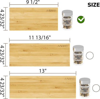 AMBIRD Spice Drawer Organizer, 4 Tier-2 Set Clear Spice Rack Tray Expandable From 11'' to 22'', Seasoning Organizer with non-slip tape for Kitchen, Cabinet, Drawers, Countertop(JARS NOT INCLUDED)