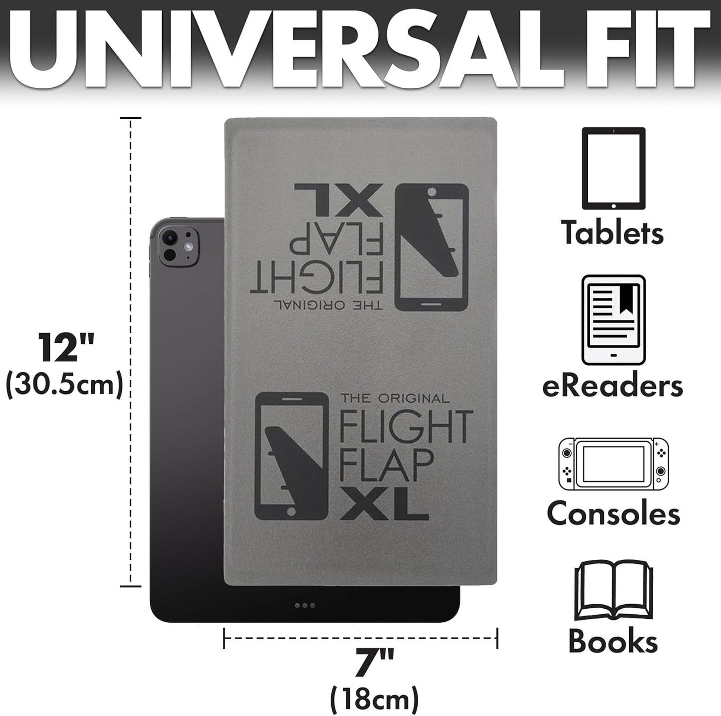 Flight Flap Airplane Phone Holder, Flexible Cell Phone Holder, Folding Cellphone Stand for Desk, Bed, Office, Treadmill - Airplane Gadgets for Long Travel Accessories - Plane Essentials (Silicone)