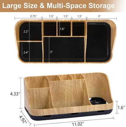 GFWARE Bathroom Organizers and Storage - Detachable 7 Slots Kids Electric Toothbrush and Toothpaste Holde Drainage for Bathroom Accessories Organization Counter Vanity Storage