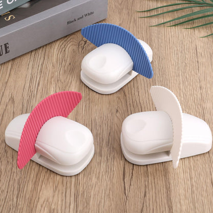 3pcs Paper Holder Stands for Typing, Portable Document Holder with Non-Slip Base Desktop Clamp for A4 Paper Office Reading (White, Blue, Red)