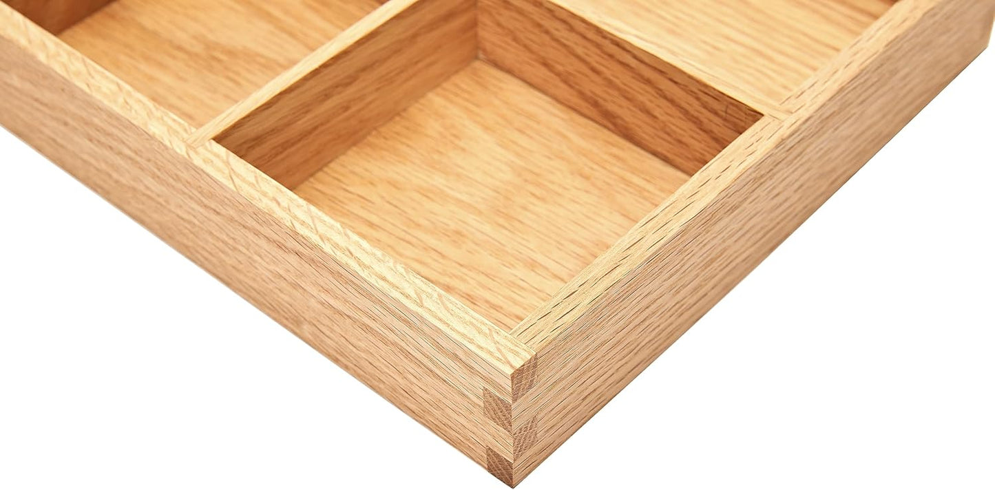 pandapark Wood Organizer Tray,Black Walnut,Desk & Drawer Storage Box (Maple Master)
