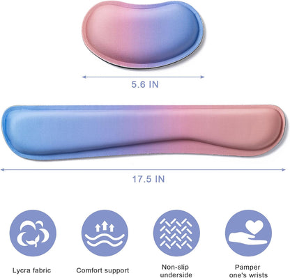 Hoewina Keyboard Wrist Rest,Ergonomic Wrist Rest,Superfine Fabric and Gel Memory Foam Wrist Pad for Computer Keyboard for Easy Typing & Pain Relief, Suitable for Office, Family, Outdoor, Black