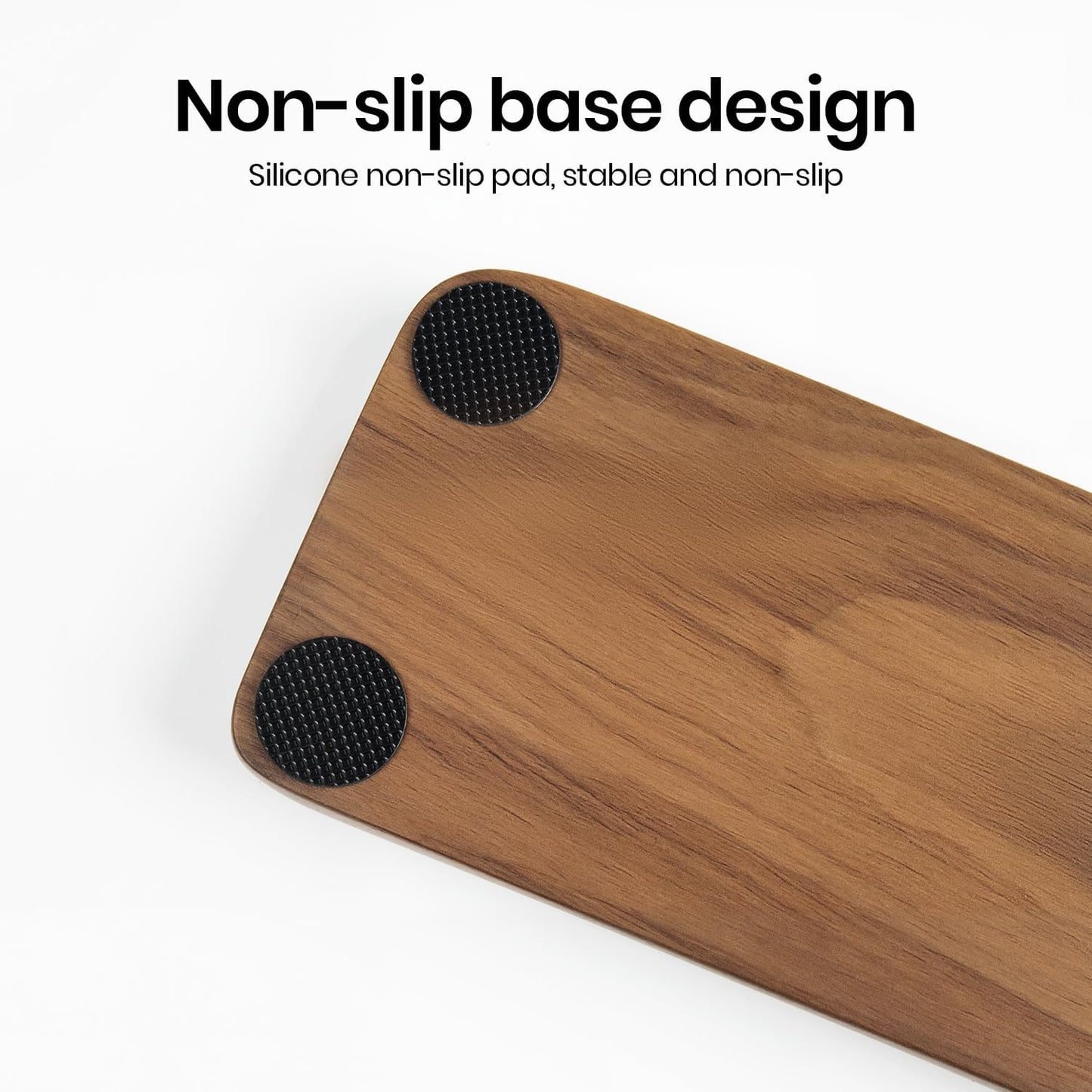 Walnut Wooden Wrist Rest for Mechanical Keyboard, Ergonomic Design for Wrist Pain Relief, Smooth No Odor and Easy to Clean, Support Wrist to Coding Typing and Playing (for 104 Key)