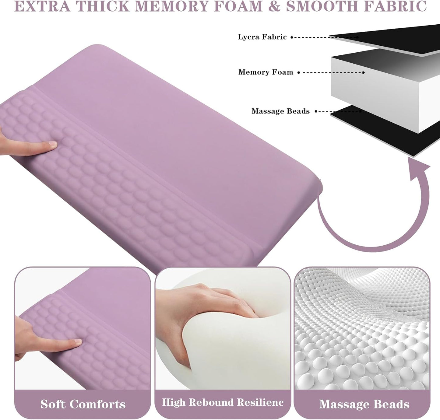 Computer Keyboard Stand Pad with Wrist Rest, Ergonomic Comfy Tilted Keyboard Stand Riser Holder Pad for Office Home (Black)