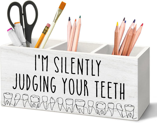 Gifts for Nana Pen Holder for Desk, Nanas Pencil Organizer, Nanas Gifts for Mothers Day Birthday, My Favorite People Call Me Nana Wooden Pen Holder Desk Accessories Decor for Home Office
