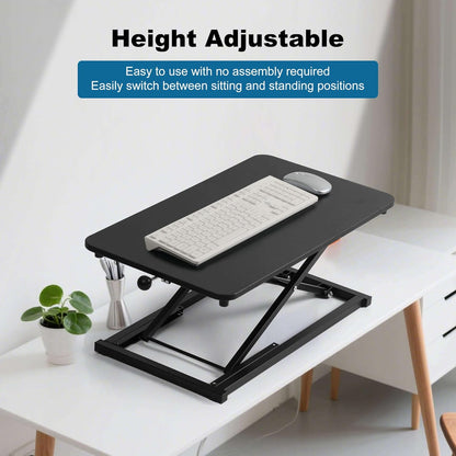 Height Adjustable Standing Desk Converter, Computer Keyboard Stand for Desktop, Keyboard Riser for Stand Up Desk Riser, Ergonomic Sit Stand Workstations for Home Office