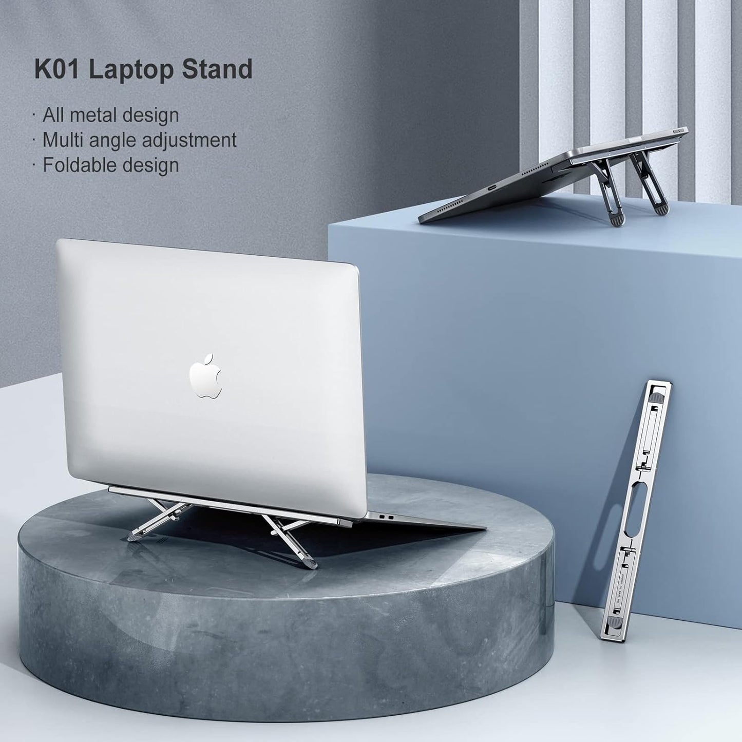 Laptop Stand for Desk,Laptop Cooling Stand,Keyboard Riser, Ergonomic Laptops Elevator for Desk, Laptop Riser Compatible with MacBook Air Pro, with Dell, with HP, More 10-15.6” Laptops