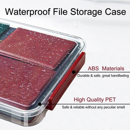 Clear File Storage Box with Lids, A4 Storage Box for 8"x11" Paper, Plastic A4 Container, Stackable Magazine File A4 Paper Project Case Bins, Desk Organizer Office Invoice Document