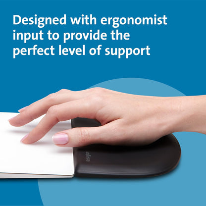 Kensington ErgoSoft Wrist Rest for Slim, Compact Keyboards, Black (K52801WW), 3.9 x 0.4 x 11.1 inches