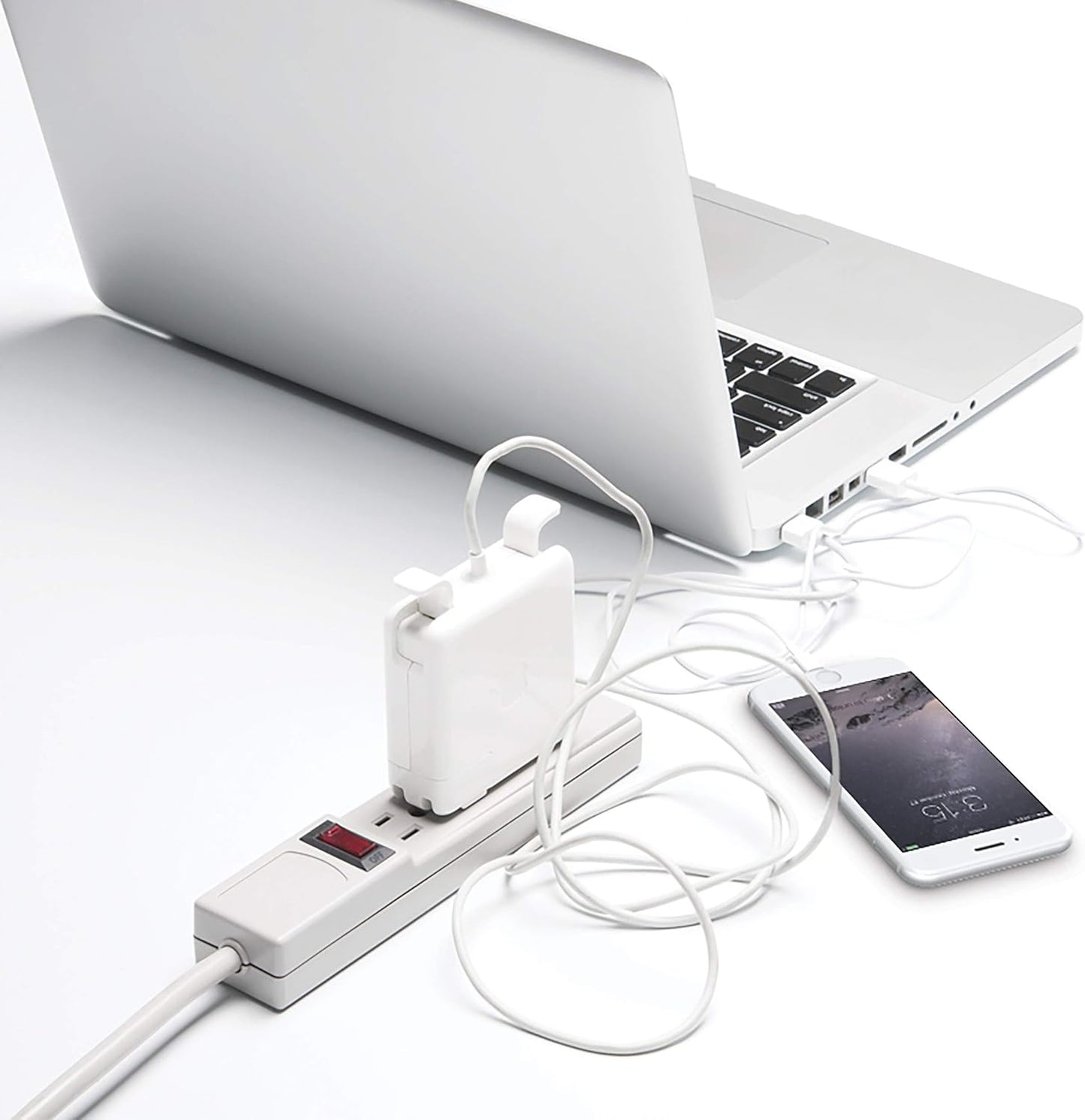Bluelounge CableBox Mini Cable Management with Small Surge Protector, Black (CBM-BL)