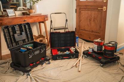 Keter Stack-n-Roll Two Drawer Tool Box for Small Parts and Power Tool Accessories, Fits Keter Modular Tool Storage System
