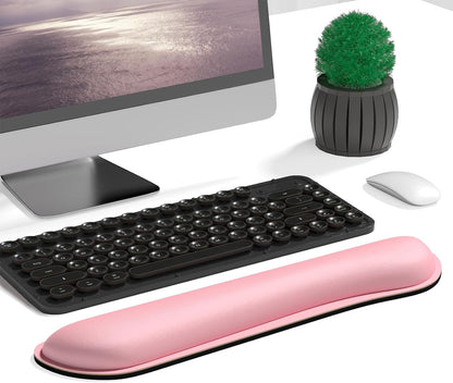 Dapesuom Enlarge Keyboard Wrist Rest, Cute Memory Foam Keyboard Wrist Cushion for Computer Desk Mats Support, Typing Pain Relief Ergonomic Mouse Pad Rests with Non-Slip Base for Gaming, Laptop, Purple