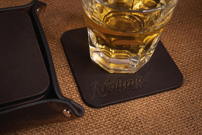 Valet Tray – Full-Grain Leather Catchall Organizer for Keys, Phone & Wallet – Rustic Nightstand & Desk Tray with Raised Sides – Handmade in USA (Vintage Brown, Small Rectangle)