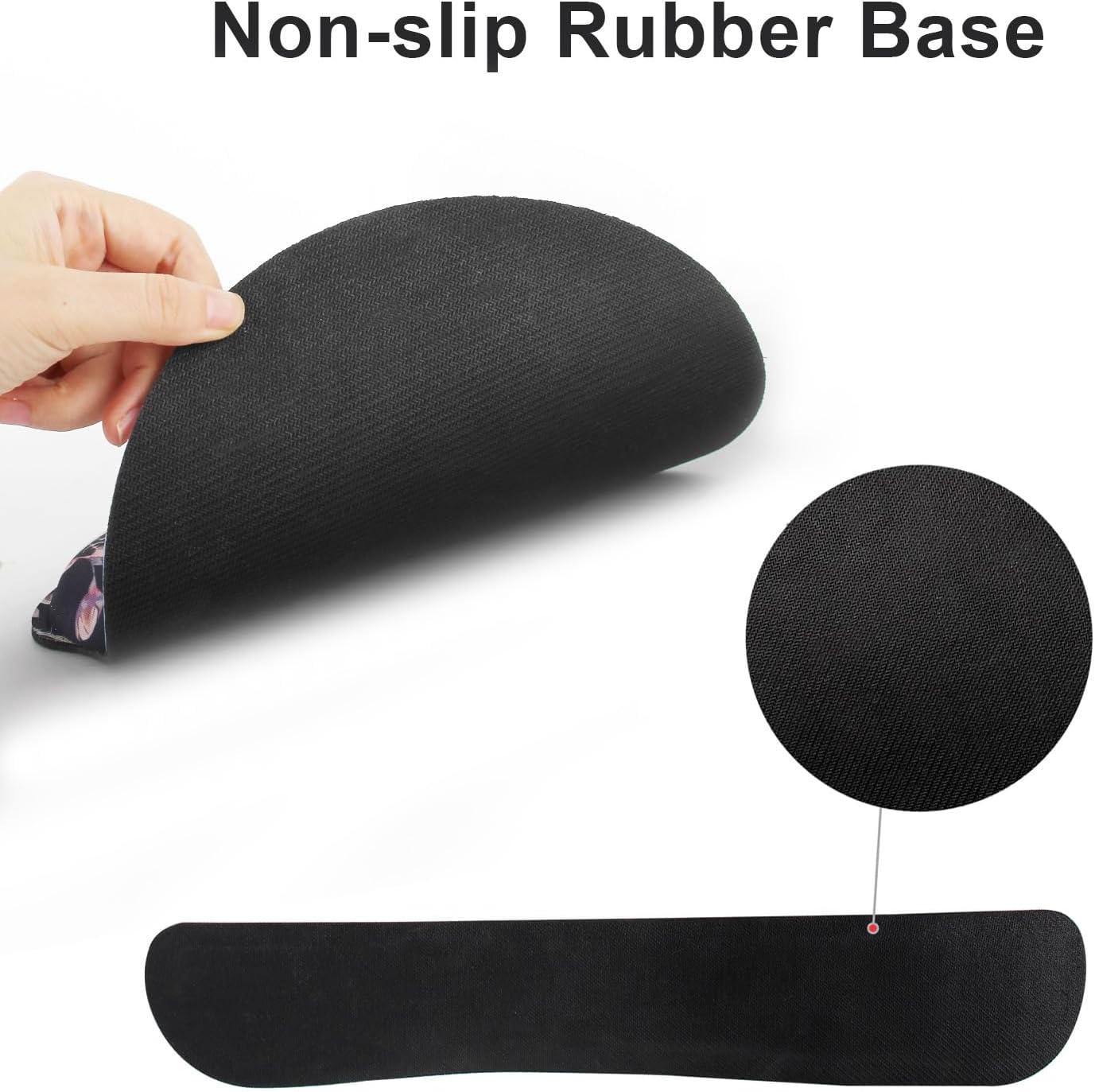 Ergonomic Mouse Pad with Wrist Rest and Keyboard Wrist Rest, Memory Foam Wrist Rest for Computer Keyboard, Easy Typing, Pain Relief, Mouse Pad Wrist Support for Gaming,Office, Laptop, Black Flower