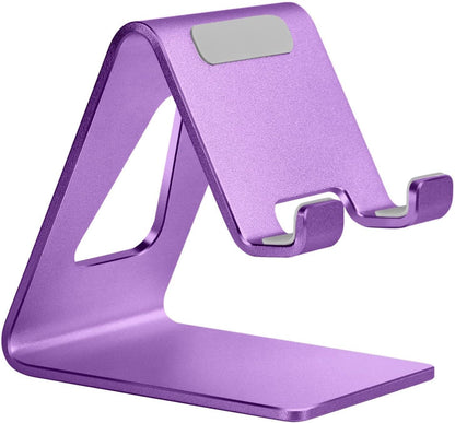 Aoviho Desk Cell Phone Stand Phone Holder, Aluminum Phone Cradle Dock for iPhone17 16 15 14 13 12 pro Mini 11 X Xs max 8 7 6 6s Plus SE Samsung All Smart Phones, Rose Gold