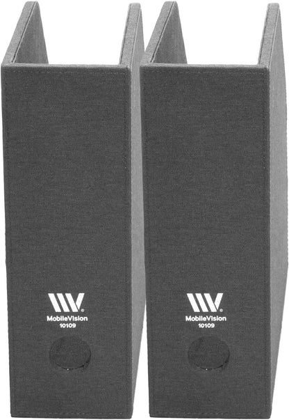 MobileVision Bamboo Vertical File Folder Holder & Office Product Organizer, Store Files, Magazines, Notepads, Books and more, 2 Pack Combo Set