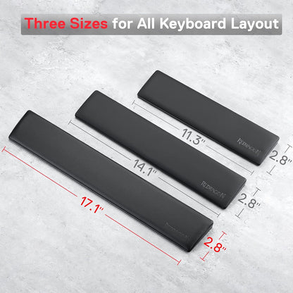 Redragon P035 Meteor S Computer Keyboard Wrist Rest Pad, Ergonomic Soft Memory Foam Wrist Support w/Anti-Slip Rubber Base, 60% 61 Keys Compact Size 11.38 x 2.87 in, 0.78 inch (20mm) Height, Black