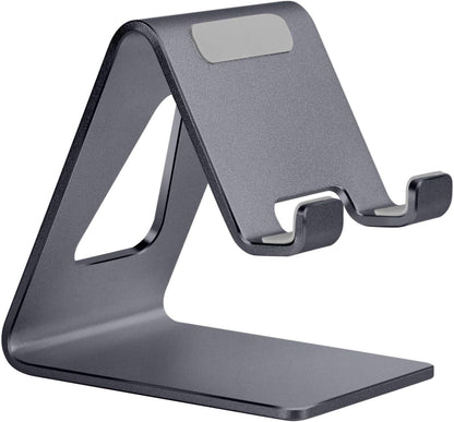 Aoviho Desk Cell Phone Stand Phone Holder, Aluminum Phone Cradle Dock for iPhone17 16 15 14 13 12 pro Mini 11 X Xs max 8 7 6 6s Plus SE Samsung All Smart Phones, Rose Gold