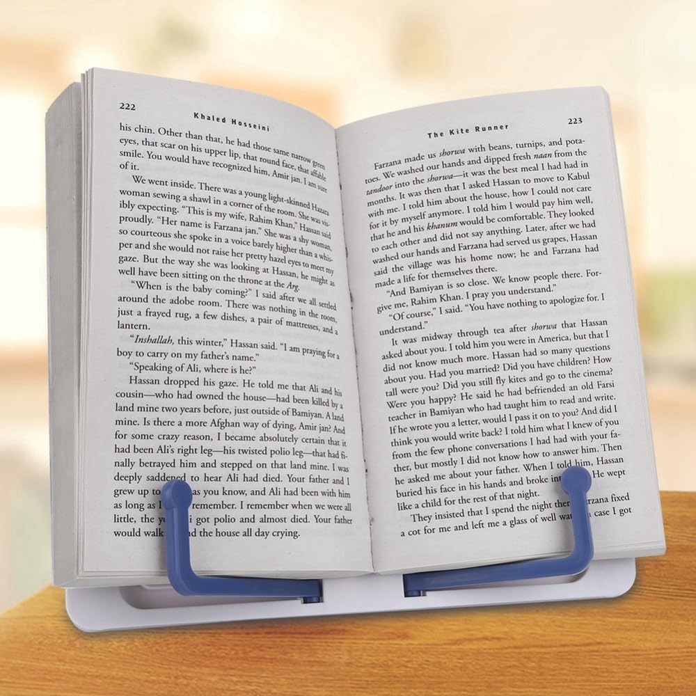 Desktop Sturdy Bookstand,Tabletop Sheet Music Stand Holder Adjustable Portable for Sheet Music, Cookbooks, Reading with Detachable Tray & Page Clips