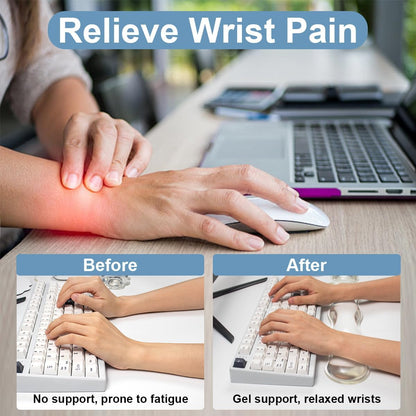 Gel Wrist Rest and Cloud Mouse Pad Support for Keyboard and Mouse - Ergonomic Pink Keyboard Wrist Pad Set for Typing Pain Relief/Computer/Laptop/Gaming/Home/Office (Cloud Shape, Gradient Blue Pink)