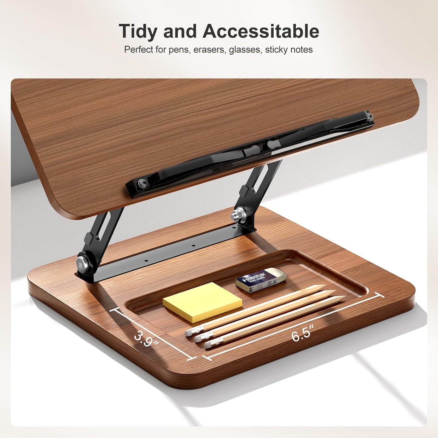 Book Stand for Reading, 360° Rotating Hands Free Book Holder, Adjustable Height and Angle, Page Clip for Cookbook, Recipe, Magazine, Laptop,Tablet, Foldable for Kitchen, Office, School