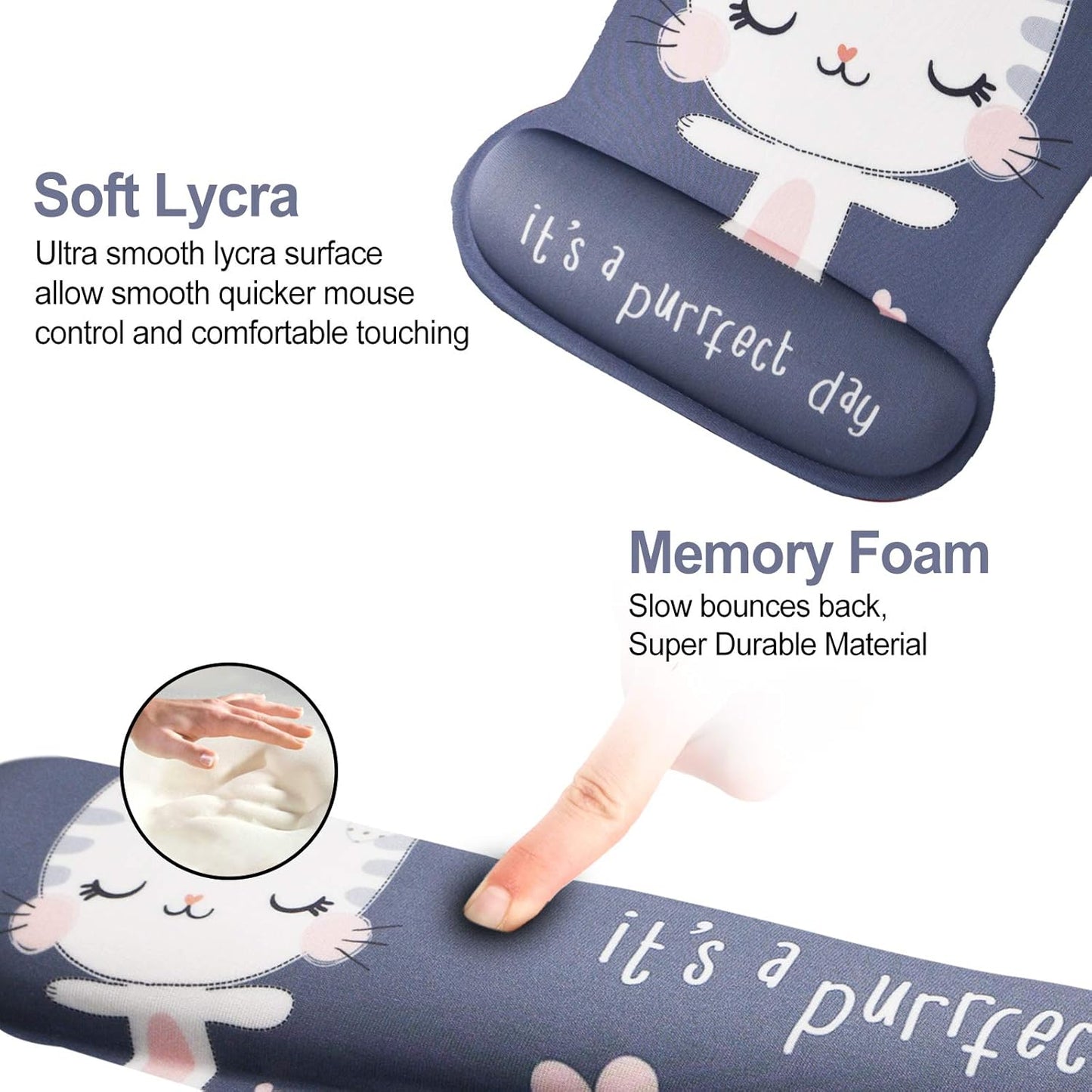 Keyboard Wrist Rest Pad Ergonomic Mouse Pad Set, ToLuLu Gel Mouse Pad Wrist Support for Computer Laptop, Mousepad Keyboard Wrist Support with Memory Foam for Easy Typing Pain Relief, Van Gogh Painting