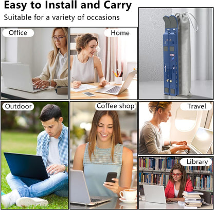 Laptop Stand, Computer Tablet Stand, Adjustable Aluminum Foldable Portable Laptop Holder Riser, Compatible with MacBook Air Pro, Lenovo, HP, Dell, More 10-15.6” Laptops and Tablets (Red)