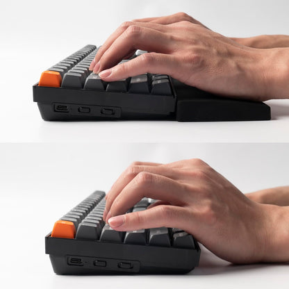 Ergonomic Silicone Wrist Rest for Keychron K8 / K8 Pro / K8 Max / K8 HE/ C1 / C1 Pro / L4, 14.09" Honeycomb Non-Slip Palm Rest, 80% TKL Mechanical Keyboards Support with Typing Pain Relief