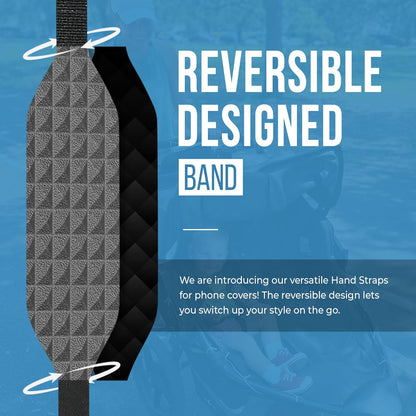 Switchbands Universal Phone Grip Strap – Customizable Phone Holder for Hand, Wireless Charging Safe Phone Handle Grip, Reuseable Phone Strap for iPhone, Samsung & Android Cases - Metallic Rose
