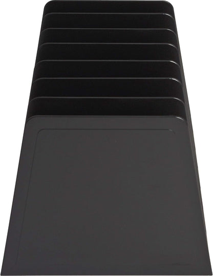 Desktop File Organizer, Mail Organizer, 7 Compartments Office File Sorter, for Easy access to your files, Invoices, Letters and more - 4.5" Height x 8.8" Width x 5.5" Depth - Black, Eco-Friendly