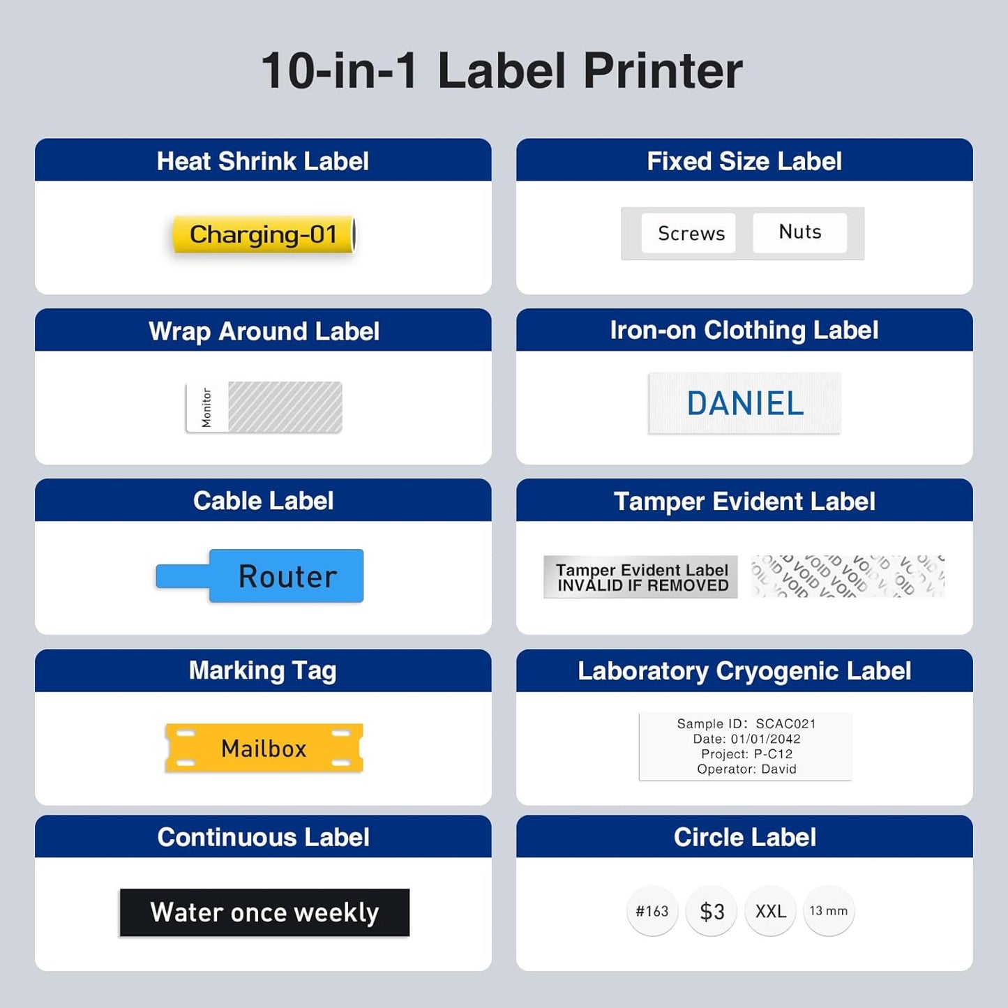 SUPVAN G15M Mini Portable Label Maker Machine with Heat Shrink Tube, Rechargeable 1200mAh Battery Thermal Transfer Printer, Compatible with Multi-Type Label, Home, Garage, Office & Outdoor