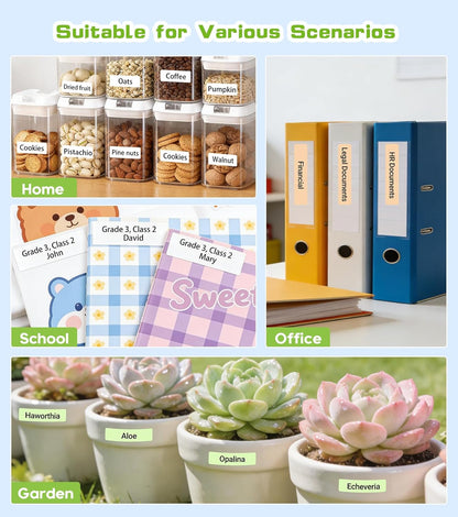 ORGBRO Label Maker Machine with Tape, X1 Portable Bluetooth Mini Label Printer, Support Pre-Cut & Continuous Label, Wireless Small Label Makers with Versatile App for School Home Office Organization