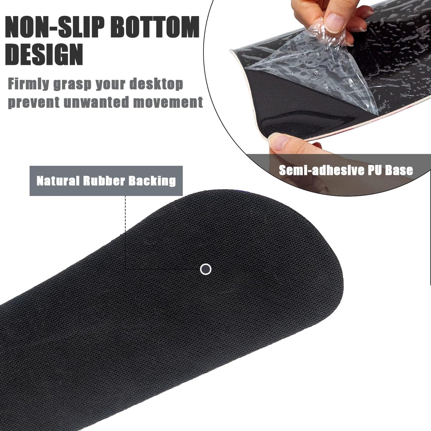 RICHEN Ergonomic PU Leather Keyboard Wrist Rest and Mouse Pad with Wrist Support, Memory Foam Set for Computer/Laptop,Gaming and Office, Comfortable for Easy Typing & Pain Relief (PU Brown)