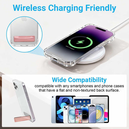 Cell Phone Kickstand 2Packs,Ultra-Thin Vertical and Horizontal Phone Stand for Desk,Adjustable Phone Holder Stand for Desk Compatible with iPhone,Samsung,Smartphones and More(Rose)