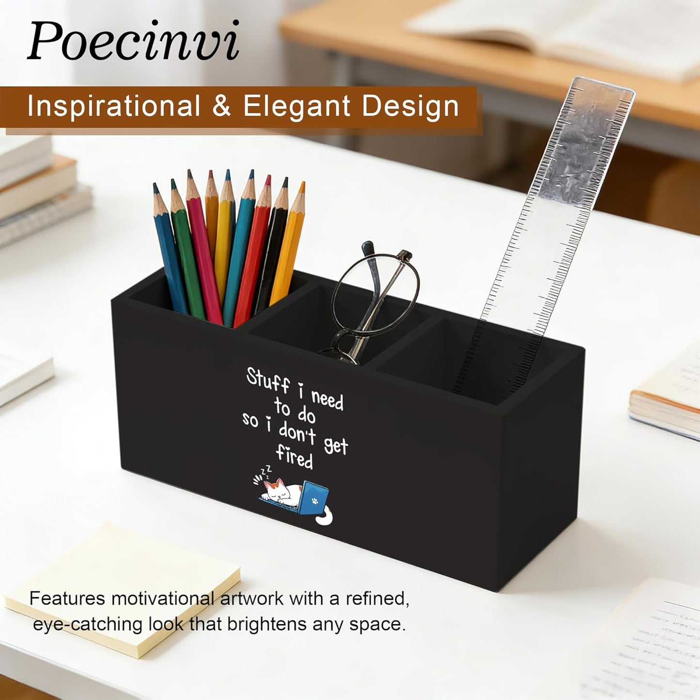 Blue Coquette Bow Pen Holder for Home Office Desk, Girly Office Decor, Preppy Blue Ribbon Bow Aesthetic Wooden Box Sign Pencil Holder for Desk Shelf Organizer