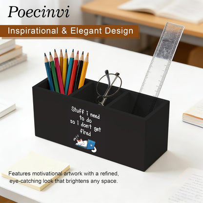 Blue Coquette Bow Pen Holder for Home Office Desk, Girly Office Decor, Preppy Blue Ribbon Bow Aesthetic Wooden Box Sign Pencil Holder for Desk Shelf Organizer