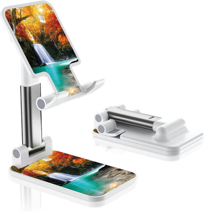 Desk Cell Phone Stand - Adjustable Angle-iPad Holder, Universal Compatible Phone Holder for Desk