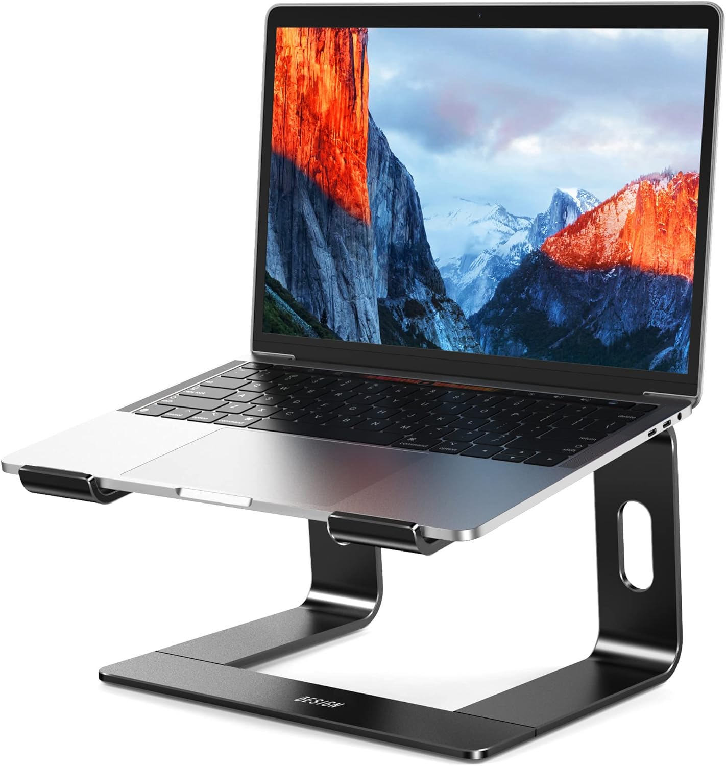 BESIGN LS03 Aluminum Laptop Stand, Ergonomic Detachable Computer Stand, Notebook Riser, Laptop Mount Compatible with Air, Pro, Dell, HP, Lenovo More 10-15.6" Laptops, Silver