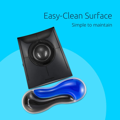 Kensington Slim Duo Gel Wrist Rest for Low Profile Keyboard, Wrist Pad for Keyboard, Ergonomic Wrist Pad for Computer, Non-Skid Computer Pad with Wrist Support, Blue K62441WW, 19" x 3.7"x 0.7”