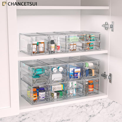 2 Pcs Organizer Drawer, Dustproof Desktop Office Supplies, Clear Desk Accessories