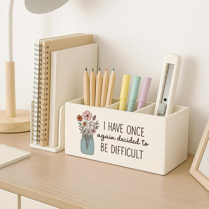 Boho Floral Mental Health Pen Holder for Desk, Special Education Classroom Must Haves, Inspirational Autism ADHD Awareness Pencil Holder for Classroom Therapy Office
