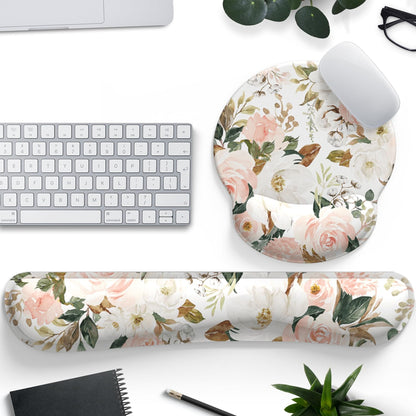 Ghost Book Mousepad with Wrist Rest Halloween Computer Keyboard Mouse Pad Black Cute, Mouse Pad with Wrist Rest for Computer Keyboard, 2 In1 Mousepad with Wrist Support Easy Typing&Relieve Wrist Pai