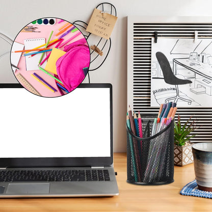 Delifox 2 Pack Pen Holder Mesh Round Pencil (White)