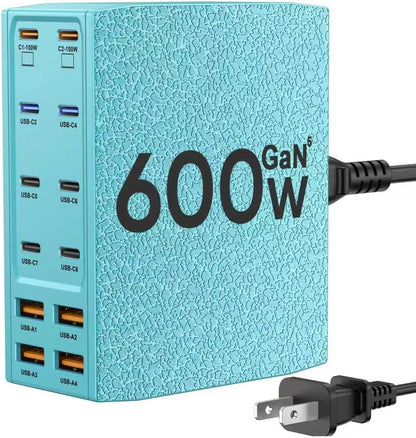 USB Charging Station (900W),12-Port USB C Charger Block with Dual 100W PD USB-C Fast Charging Station Hub for MacBook Pro/Air/All iPad Phone 17/16 15/14/13/Pro Max/Samsung Galaxy Note (Black)